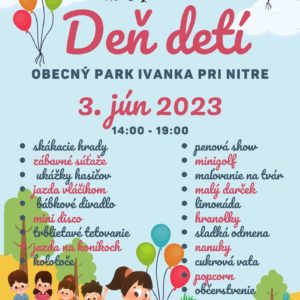 Deň detí v obecnom parku