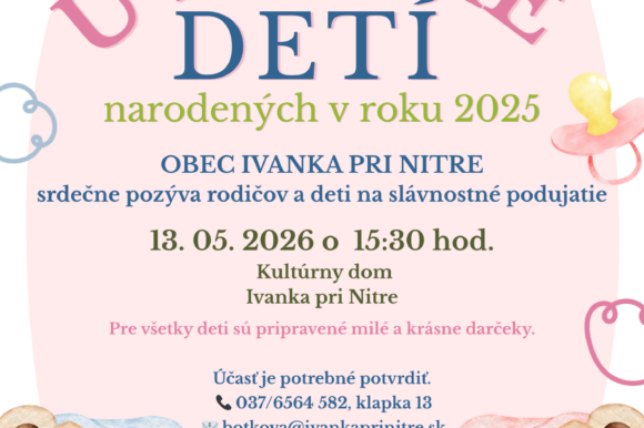 Uvítanie detí narodených v roku 2025